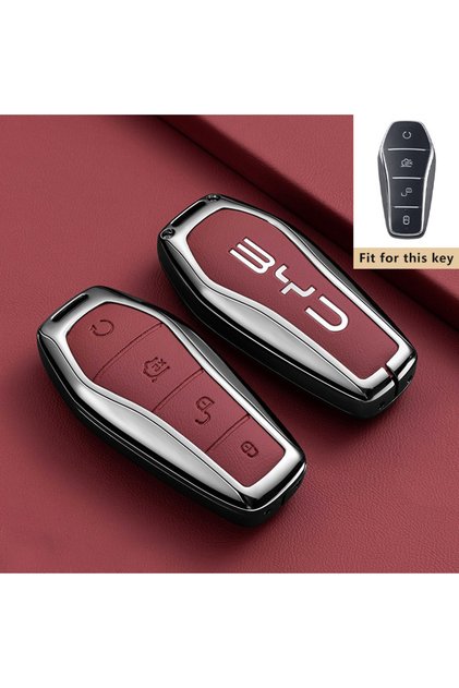 for BYD Song Style 9-Red-1PC Car Key Case for BYD Song Plus Pro GM-I 2022 2025 2026 Llavero Keychain