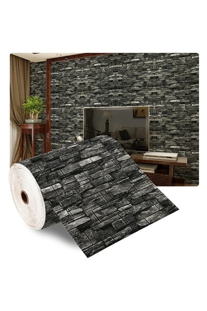 70cmX100cm G 70cm*1m 3D Self-Adhesive Wallpaper Continuous Waterproof Brick Wall Stickers Living Roo