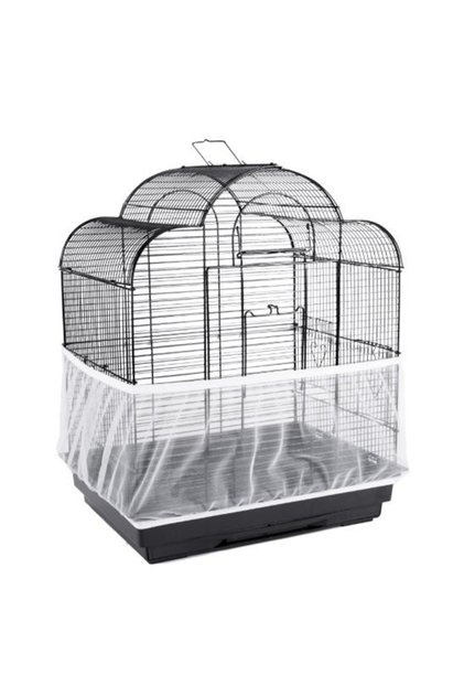 M White Receptor Seed Guard Nylon Mesh Bird Parrot Cover Soft Easy Cleaning Nylon Airy Fabric Mesh B