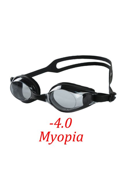 Black MYOPIA -4.0 Myopia Swim Goggles Men Women Child Swimming Pool Eyewear Water Sport Waterproof E