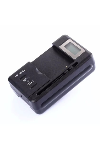 US Mobile Universal Battery Charger LCD Indicator Screen For Cell Phones with USB-Port EU US Plug fo