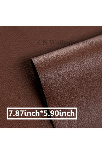 Brown 20X15cm Repair Patches Self-Adhesive Leather PU Leather Fabric Stickers for Leather Clothes So