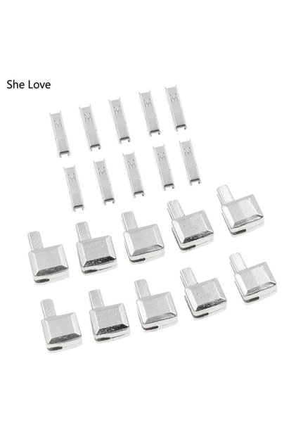 5# whiteWA01WLH016-05 Chzimade 10 مجموعات 5# سدادة سحاب معدنية لإصلاح السحاب إكسسوارات خياطة سحاب DIY