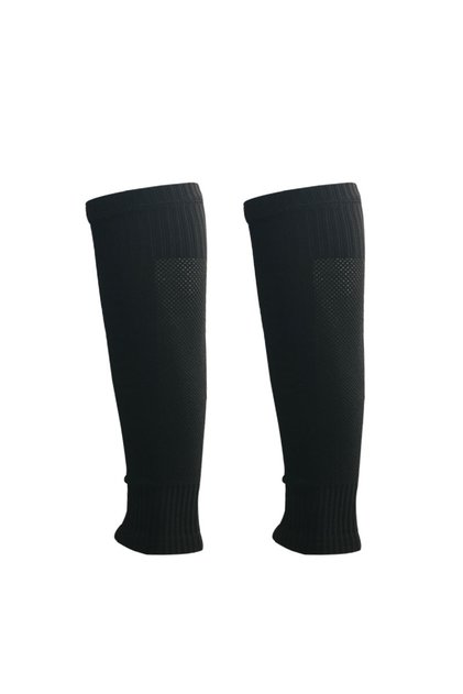 black 1 Pair Football Sock Breathable Without Feet Socks Professional Shin Guards Fixed Leg Warmers