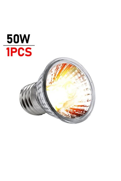 1Pc 50w light bulb 1/2/5/10PCS UVA +UVB Reptile Heating Light Bulb 25/50/75W Snake Turtle Pet Full S