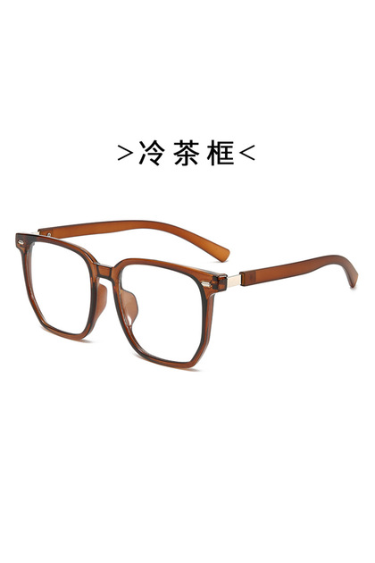 +175 Dark Brown Large Frame Polygon Reading Glasses +0.5 +0.75 +1.25 ~ +4.0 Women Men Anti Blue Ligh
