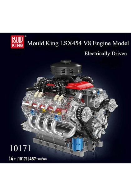 no box MK10171 MOULD KING 10171 Technical Motorized LSX454 V8 Engine Building Block Toys Educational