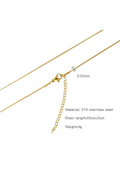 HC0035G945 HIYEE Stainless Steel Snake Ball Stick O Shape Beads Rope Link Chain Necklace for Women J