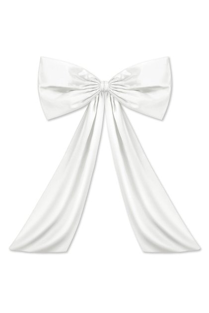 65X105CM White Large Bow Themed Party Decorations Christmas Tree Topper Bow Ribbon for Christmas Wed