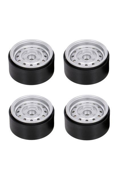 4PCS SILVER Deep Dish 1.9" Metal Beadlock Wheel Hub Rim for 1/10 RC Crawler Axial SCX10 II III 90046