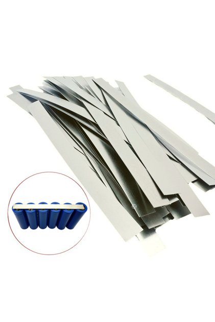 0.15x8x100mm 30pcs Nickel Plated Steel Strip Nickel Plate Strap Strip Sheets For 18650 Battery Spot