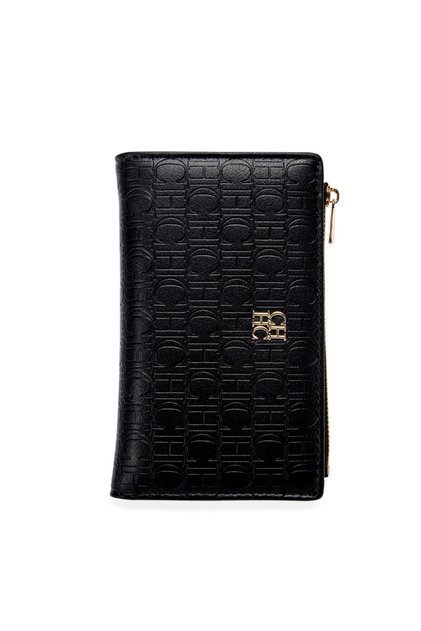 black CHCH Women's Wallet Slim Two Fold Clip Blocking with Zipper Coin Pocket