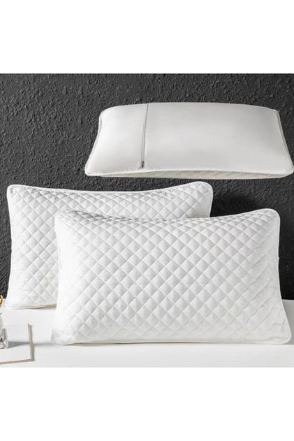 White-With Zipper Anti Comfortable Cotton Pillow Cover Head oil Isolation layer Pillow Case Protecto
