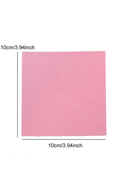 Pink 10x10cm PLA Non-Stick Work Mat for Polymer Clay Flower & Petal Making - Yellow & Pink Craft Pad