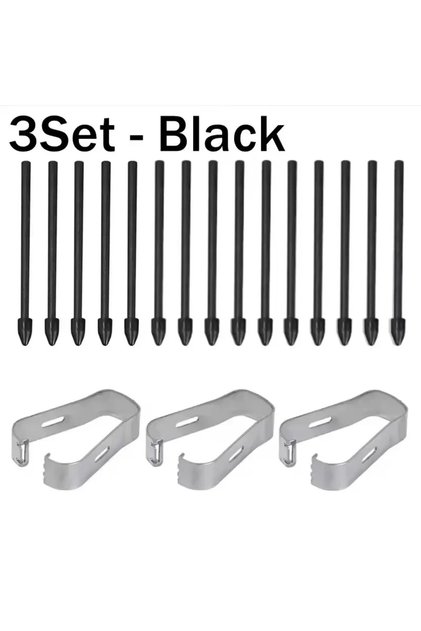 3Set-Black Replacement Tablet Pencil Nib for Samsung Galaxy S24 S24Ultra Tab S9 S9U S9FE S Pencil To