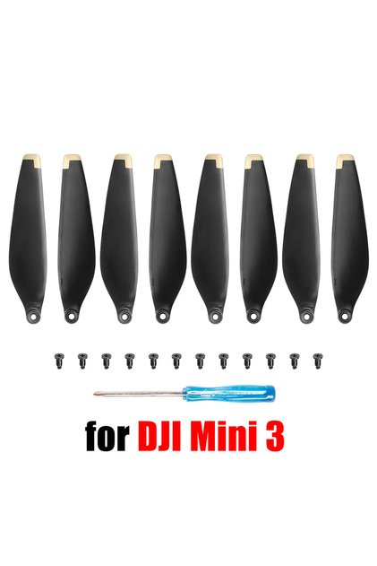 مروحة صغيرة ذهبية 8 قطع 6030 لطائرة DJI Mini 3/Mini3 Pro بدون طيار منخفضة الضوضاء وخفيفة الوزن