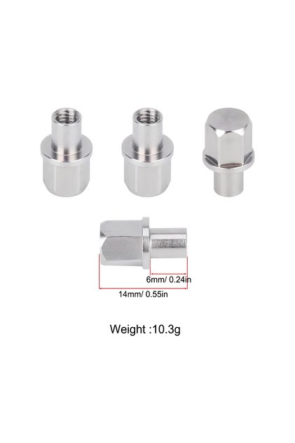 12mm 4PCS 12mm Hex Wheel Hub Adapter for Axial SCX10 TRX4, RC Car Extension Nut 12/15/17/20/25mm