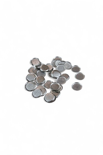25 mm Strainer Shaped Silver Sequins (20 Gr 30 Pieces)