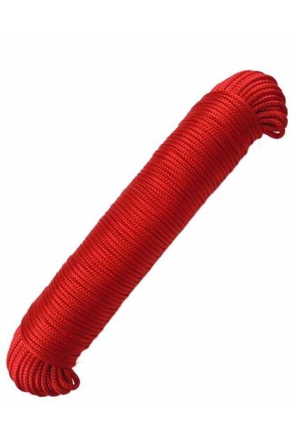 Kırmızı Renkli İskota Halat İp 3 Mm 10 Metre Yelken Mandar Halatı