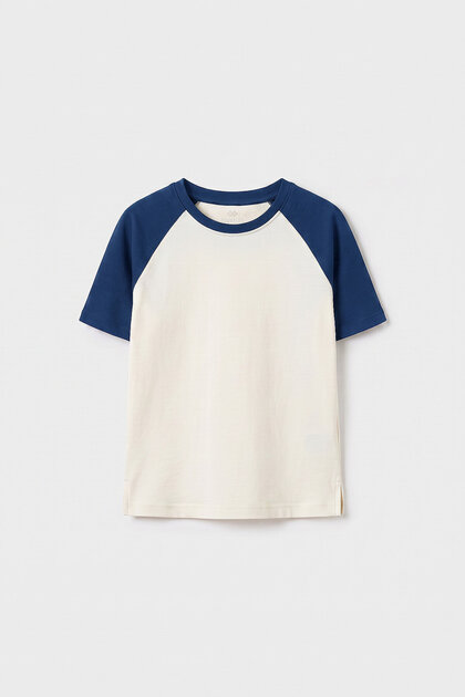 Ecru-Parliament Standard Fit Raglan Sleeve Girls' T-Shirt - 75180