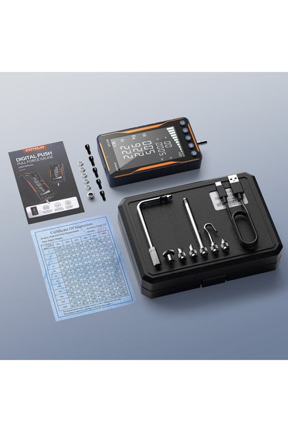 GF500D 500N Digital Force Gauge HD Large Screen Portable Push Pull Force Gauge 500N/50kg/110lbf Dyna