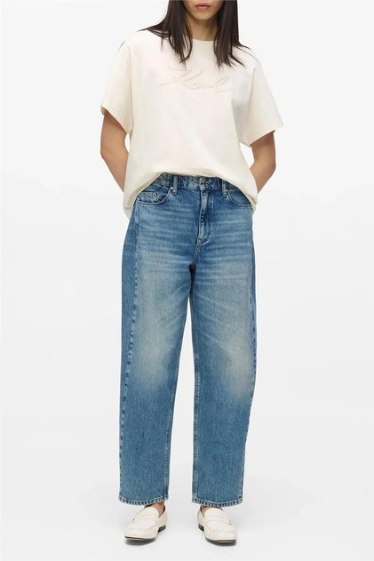Barrel Denim Pants Kadın Jean Pantolon Mavi