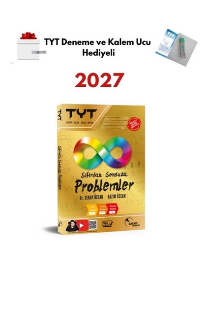 2027 Sıfırdan Sonsuza TYT Problemler - Güncel Baskı / Kazım Özcan + 1 TYT Deneme Hediyeli