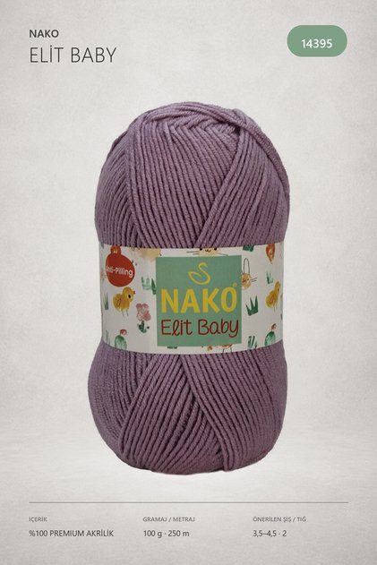 N.ako Elit Baby Anti Pilling Tüylenmeyen Bebek Ipi Gül 14395 ( Yeni Renk )