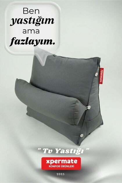 Back Support Pillow Lumbar Neck Support Pillow Tv Pillow Reading Pillow Postoperative Grey