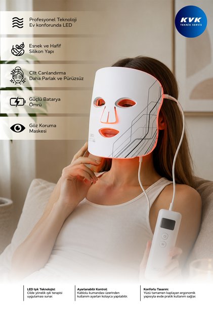 Face Mask - Cilt Yenileyici Profesyonel LED Işık Terapisi Maskesi
