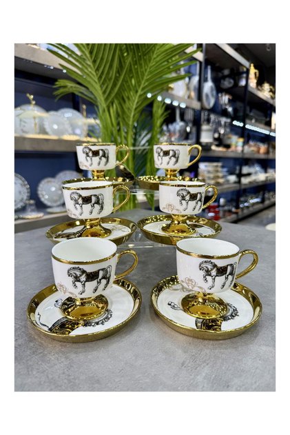 Tamara Porcelain Set of 6 Coffee Cups