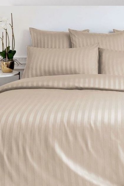 Premium Cappuccino Color Double Cotton Satin Duvet Cover Set