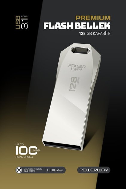 Premium 128 GB USB 3.1 Metal Gövde Ultra Hızlı Flash Bellek Data Traveler