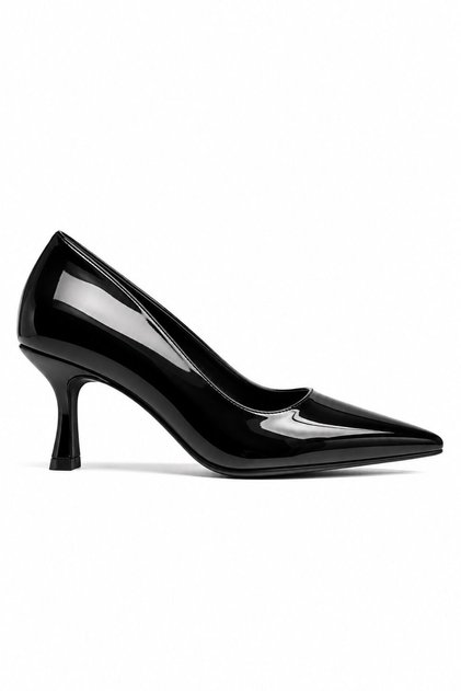 Monat thin heeled patent leather stiletto black