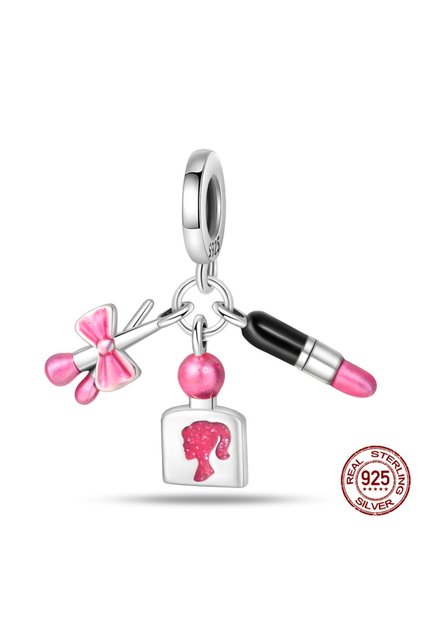 PAC943 100% 925 Silver Hot Sale Pink Series Stars & High Heels Charms Fit 925 Original Bracelets DIY