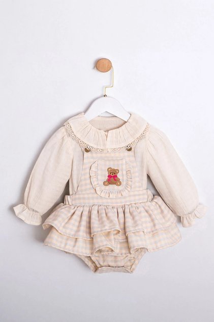 6-18 Months Happy Bear Baby Girl Set-Blue