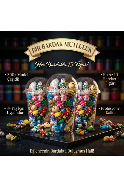 Bir Bardak Mutluluk - 15'li Sürpriz Mini Figür Seti