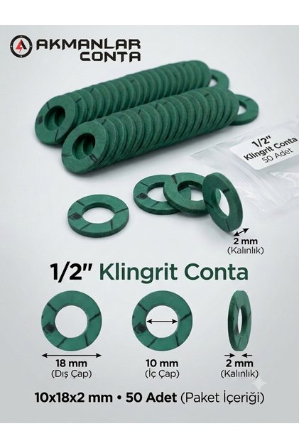 1/2 Klingrit Conta 10x18x2 mm 50 Adet