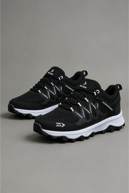 Black and White Men's Casual Sports Shoes Unisex