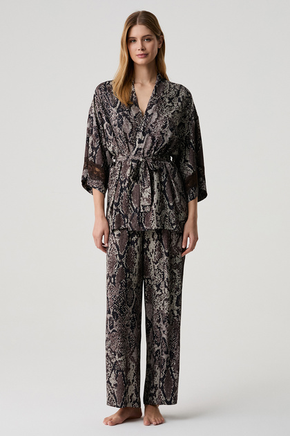 Patterned Triple Pajama Set