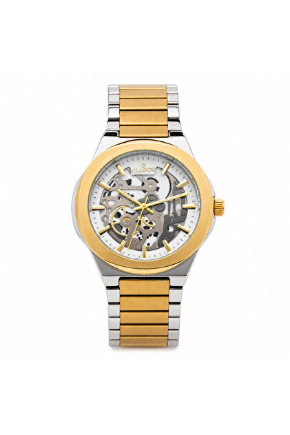 Maestro Moonshine Men's Watch – 42mm White Skeleton Open-Heart Dial, Self-Winding