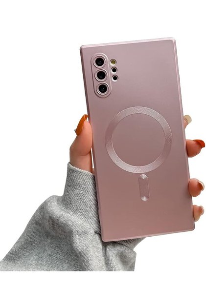 Magnetic Case Accessories for Galaxy Note 10+Plus [Magsafe Charger Compatible] Full Camera Protection Cover Silicone