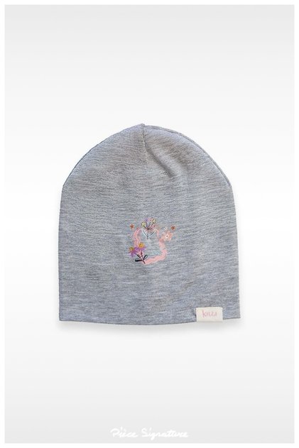 100% Cotton Double Layer Combed Cotton Beanie for Baby Girls (0-18 Months)