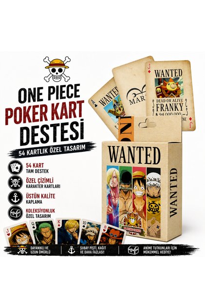 ☠️   One Piece Wanted 54 Card Holder Special Design Poker Card Deck