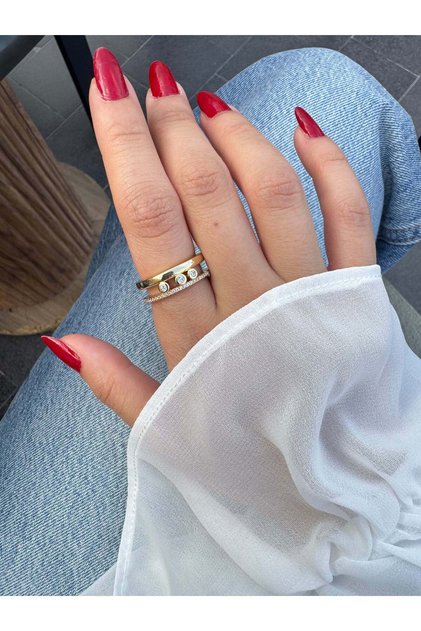 Mssk Gold Stone Ring