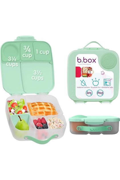 Bbox Large Size Kids' Lunchbox: Bento Box with 4 Storage Sections (2 Leak-Proof), Divided and Expandable