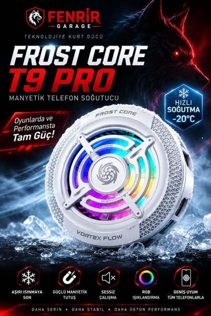 Pro Manyetik Telefon Soğutucu 2 Kullanım Seçenekli • RGB Işıklı • Type-C Bağlantılı • Oyun ve Canlı Yayın İçin