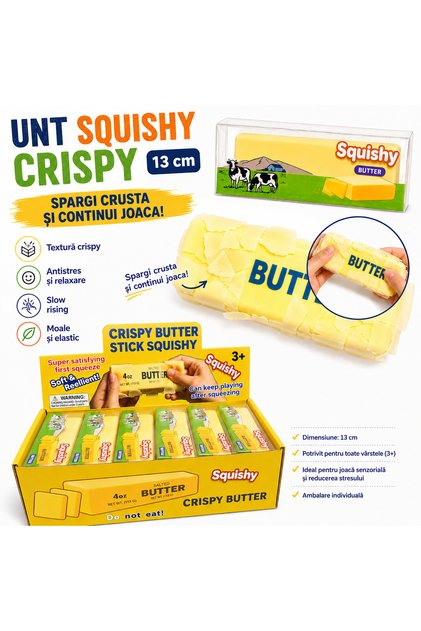 Squishy Crispy, Jucărie Antistres cu Textură Crocantă