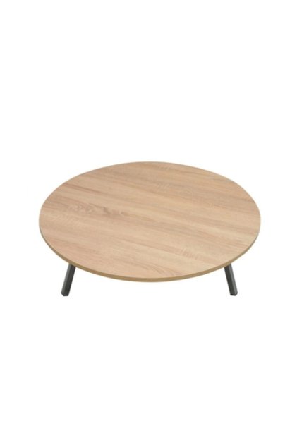 ALESTA AHŞAP KAPLAMA KATLANABİLİR YER SOFRASI, 80 CM ÇAP, 21 CM YÜKSEKLİK