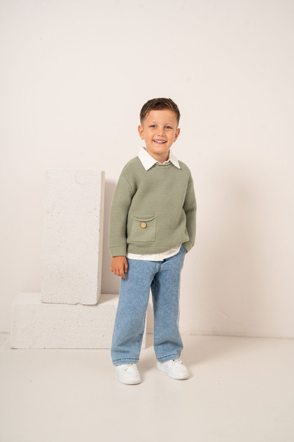 Baby Boy & Child Knitwear Sweater, Shirt and Pants 3-Piece Set